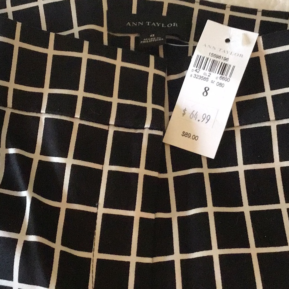ANN TAYLOR Windowpane Plaid Pants